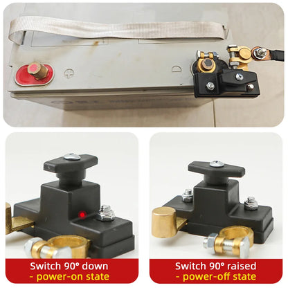 100A Car Battery Disconnect Switch 12V-24V Power-off Battery Kill Switch