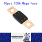 10 x 100A Mega Fuses ANM 100Amp Fuses 68mmx16mm (Hole centres 51mm) 10pcs