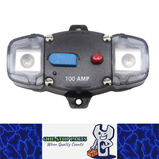 Heavy Duty 12v-48v 100A Inline Circuit Breaker Manual Reset for 4wd Caravan Boat