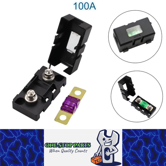 ANS Inline Fuse Holder with Bolt On 100 Amp Fuse Supplied 100A Midi fuse holder