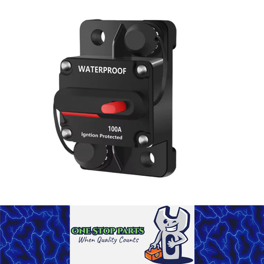 100A Circuit Breaker Manual Reset 12V 24V WaterProof for Car Truck Boat Marine
