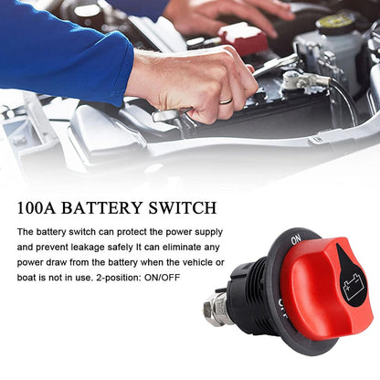 12V-24V 100Amp Heavy Duty Isolator Switch 35mm for Cars Boats 4wd 100 Amp