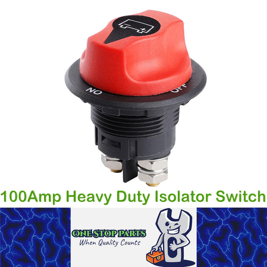 12V-24V 100Amp Heavy Duty Isolator Switch 35mm for Cars Boats 4wd 100 Amp