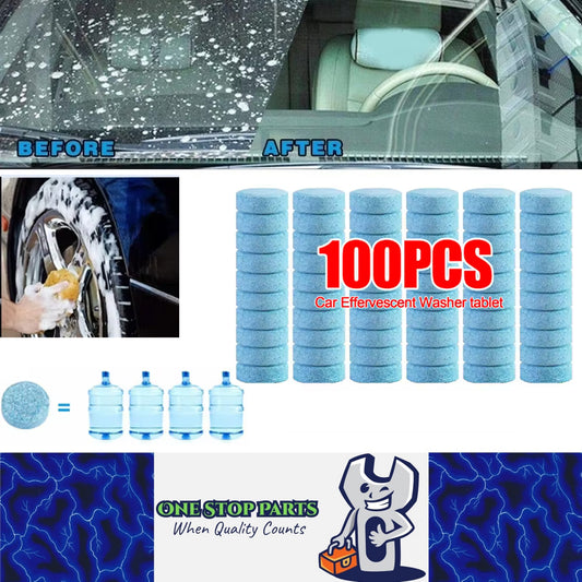 100 x Car Windscreen Cleaner Effervescent Tablets Car Wiper Glass Washer Tablets
