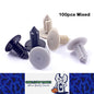 100 x 9mm Mixed Plastic Body Rivets Fasteners Suits 8mm Hole with 20mm Head