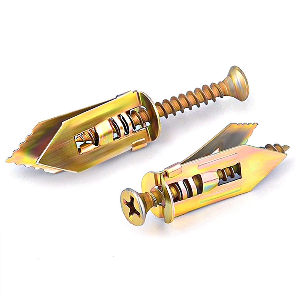 100pcs Self Drilling Drywall Anchors with Screws Expansion Nail Self-Tappe Screw