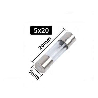 100pcs 5x20mm Glass Fuses Assorted Kit 10 Values 250V 0.1A-20A Car Glass Fuses
