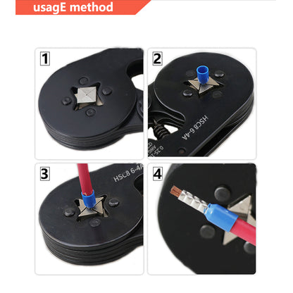 Ferrule Crimping Tool Kit Hexagonal Ratchet Jaw Wire Plier and 1200 Terminals