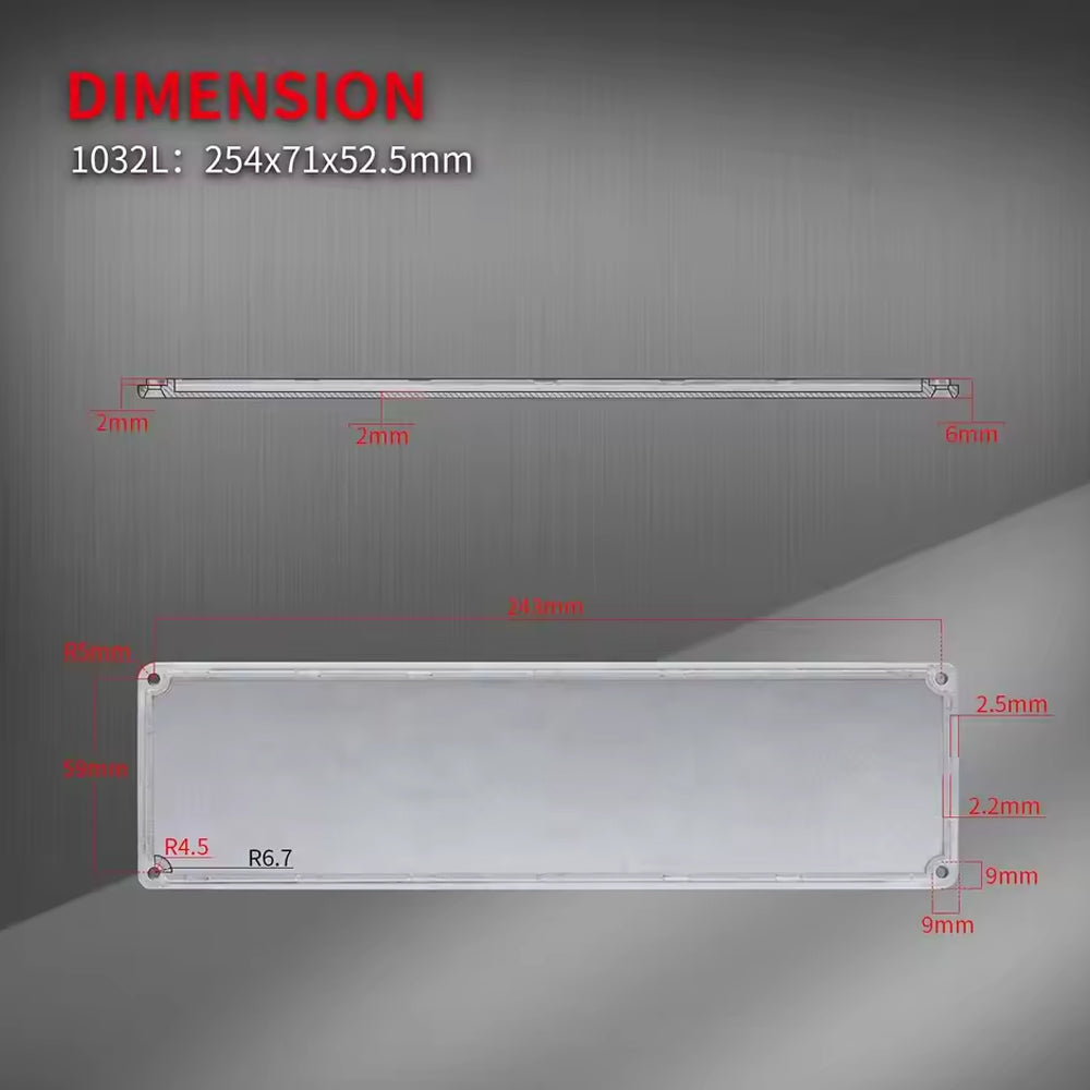 1 x 1032L Looper Guitar Pedal Enclosure Aluminum Stomp Box Case 254x71x52.5mm