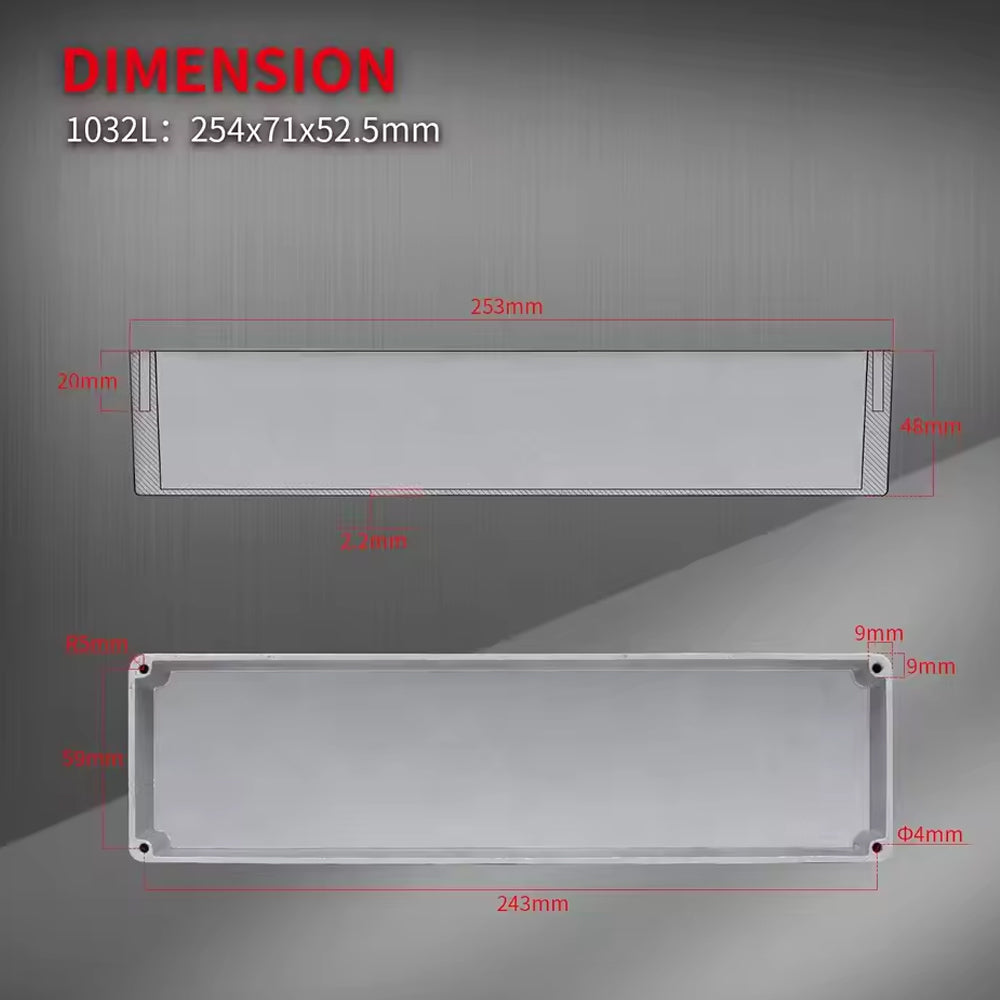 1 x 1032L Looper Guitar Pedal Enclosure Aluminum Stomp Box Case 254x71x52.5mm