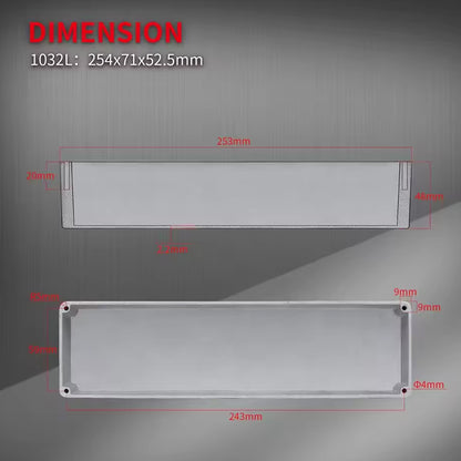 1 x 1032L Looper Guitar Pedal Enclosure Aluminum Stomp Box Case 254x71x52.5mm