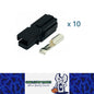 10 x 180A Black Anderson Style Single Pin 180Amp Connector Plug Single Terminal