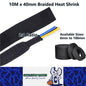 10M x 40mm 2:1 Black Heat Shrink Braided Sleeve Shrink 40mm to 20mm heat shrink