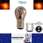 10 x Amber BAY15D 12V 1157 P21/5W Chrome Coated Twin Filament Incandescent Globe