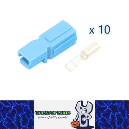 10 x 120A Blue Anderson Style Single Pin 120Amp Connector Plug Single Terminal