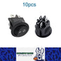 10 x Round Rocker Switch Car Boat Dashboard 4 Pin ON/OFF Switch Black Button