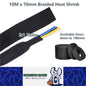 10M x 70mm 2:1 Black Heat Shrink Braided Sleeve Shrink 70mm to 35mm heat shrink