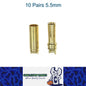 10 Pairs 5.5mm Bullet Connector Banana Plug Male Female for RC Battery ESC Motor
