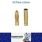 10 Pairs 3mm Bullet Connectors Banana Plugs Male Female for RC Battery ESC Motor