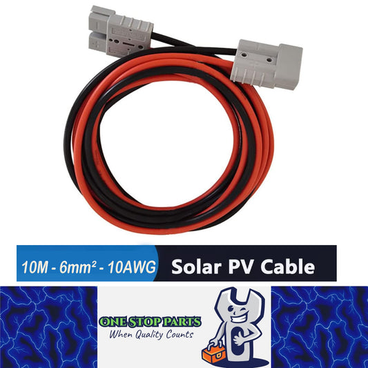 1 x 50Amp Anderson Plug With 10M 10AWG 6mm² Cable 50A Anderson Connector Cable