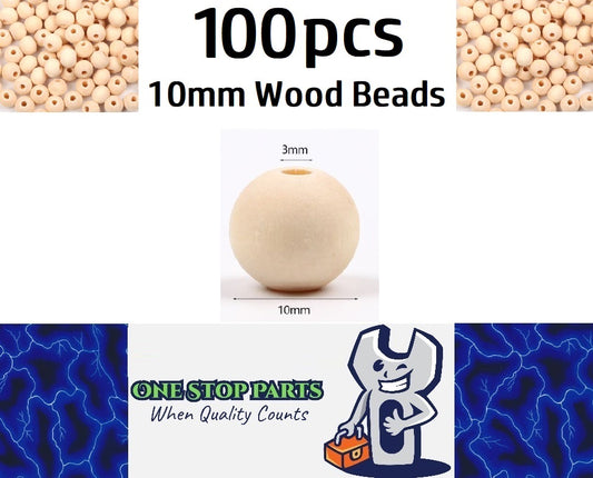 100 x 10mm Natural wood beads round DIY jewelry Handmade Accessories