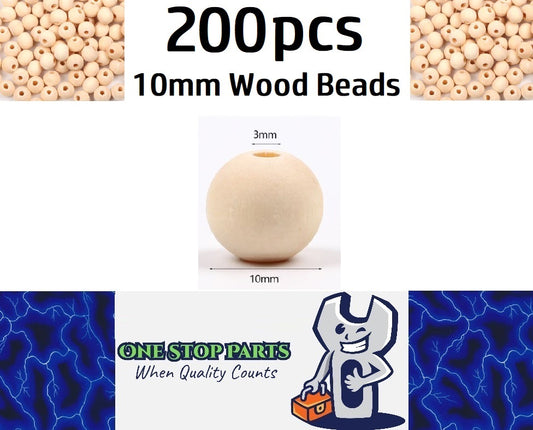 200 x 10mm Natural wood beads round DIY jewelry Handmade Accessories