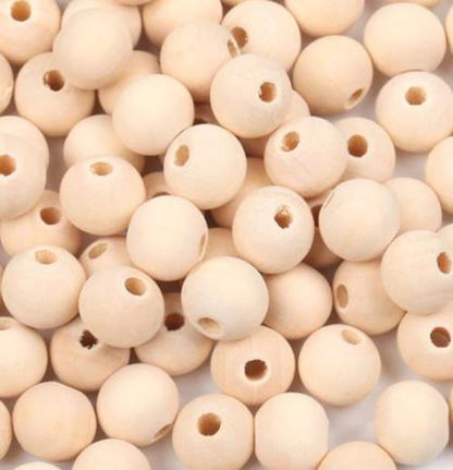 100 x 12mm Natural wood beads round DIY jewelry Handmade Accessories