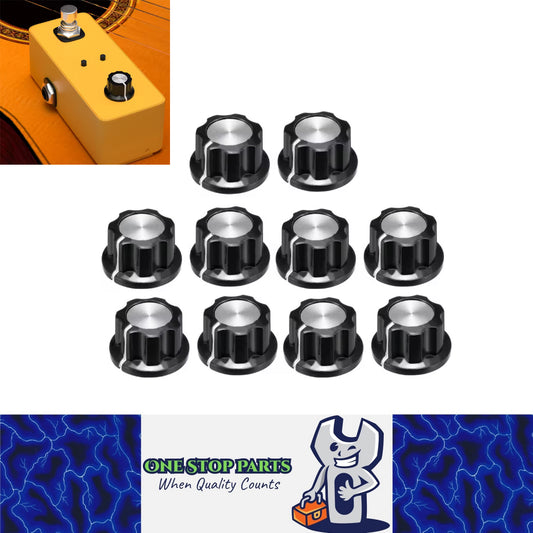 10pcs 6.35mm Potentiometer Knobs Guitar Pedal AMP Amplifier Volume Control Knobs