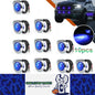 10 x Blue Round LED Side Marker Lamps 1.9CM 12V-24V LED Signal Indicator Light