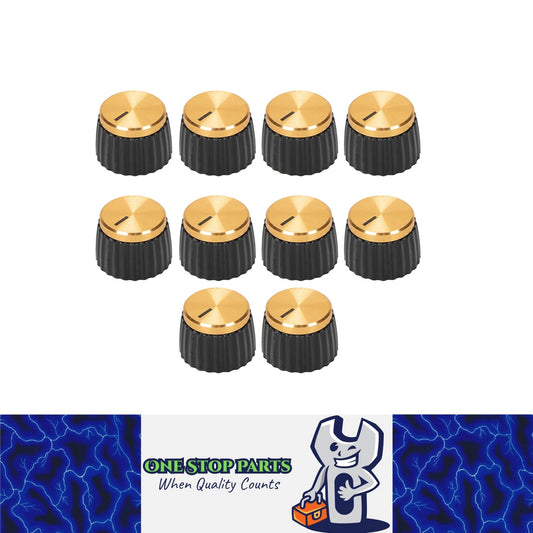 10pcs 6.35mm Potentiometer Knobs Guitar Pedal Volume Control AMP Amplifier Knobs
