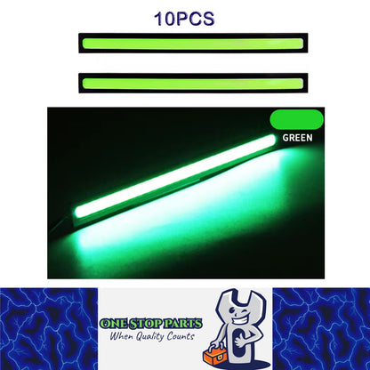 10 x 17CM Green LED DRL Daytime Running Light Decorative Aluminum 12V Strip Lamp