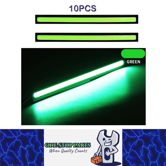 10 x 17CM Green LED DRL Daytime Running Light Decorative Aluminum 12V Strip Lamp