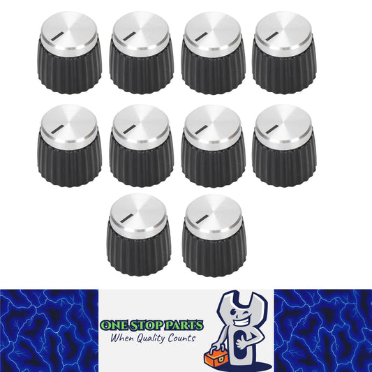 10pcs 6.35mm Potentiometer Knobs Guitar Pedal Volume Control AMP Amplifier Knob