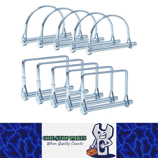10pcs Shaft Locking Pins Safety Coupler Pins OD6mm for Farm Trailers Wagons