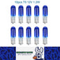 10 x 12V 1.2W T5 Wedge ICE BLUE Globes TYPE T-5mm Dashboard Coated Globes 10pcs