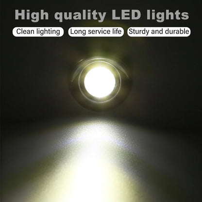 10 x White Round LED Front Marker Lamps 1.9CM 12V-24V LED Front Marker Lights