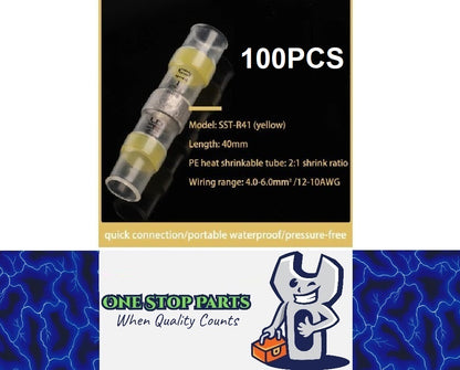 100pcs Waterproof Heat shrink Wire Connector Solder Insulated Join (suit 6mm)