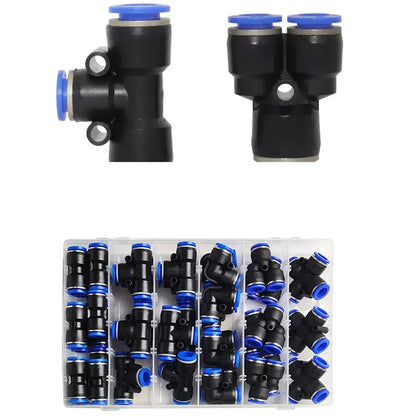114pcs 4mm Air Pneumatic Connectors Fittings Box Kit with PE/PU/PV/PY/PZA Plugs