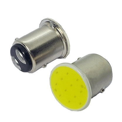50 x Stop/Tail Yellow BAY15D 1157 12V COB Style Yellow Flat Face LEDs (50pcs)