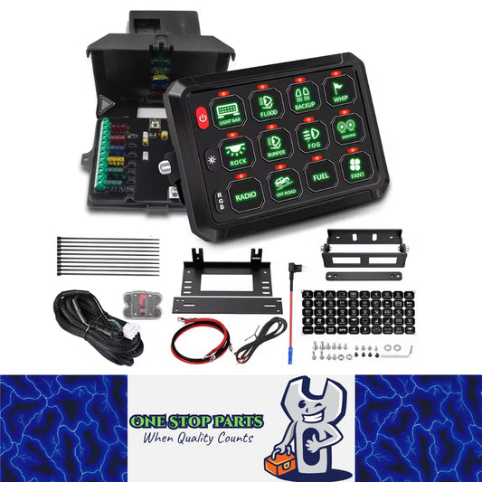 12-24V Remote Control 12 Gang Switch Panel 80A Circuit Control Relay System Box
