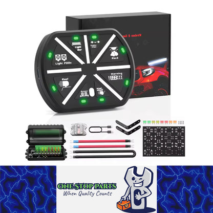 12-24V Remote Control 8 Gang Switch Panel 80A Circuit Control Relay System Box