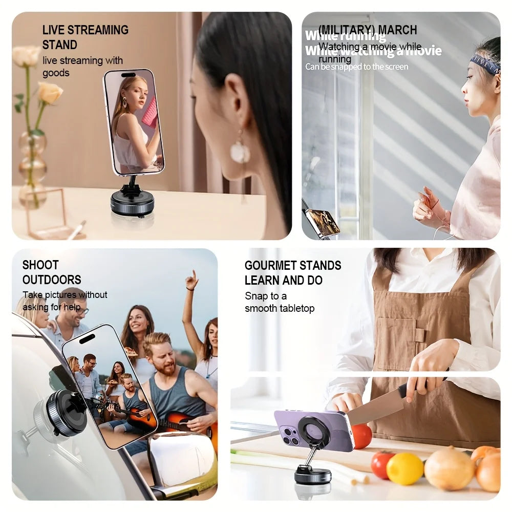 360° Rotating Magnetic Car Phone Holder Foldable & Retractable Cell Phone Stand