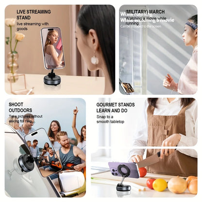 360° Rotating Magnetic Car Phone Holder Foldable & Retractable Cell Phone Stand