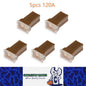 5 x 120Amp Brown Small Slow Blow Fuse Block 10mmx12mm x 27mm High 120A Fuse 5pc