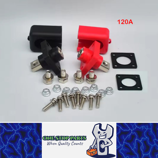 Pair 120A Copper Battery Terminal Energy Storage Terminal Battery Connector