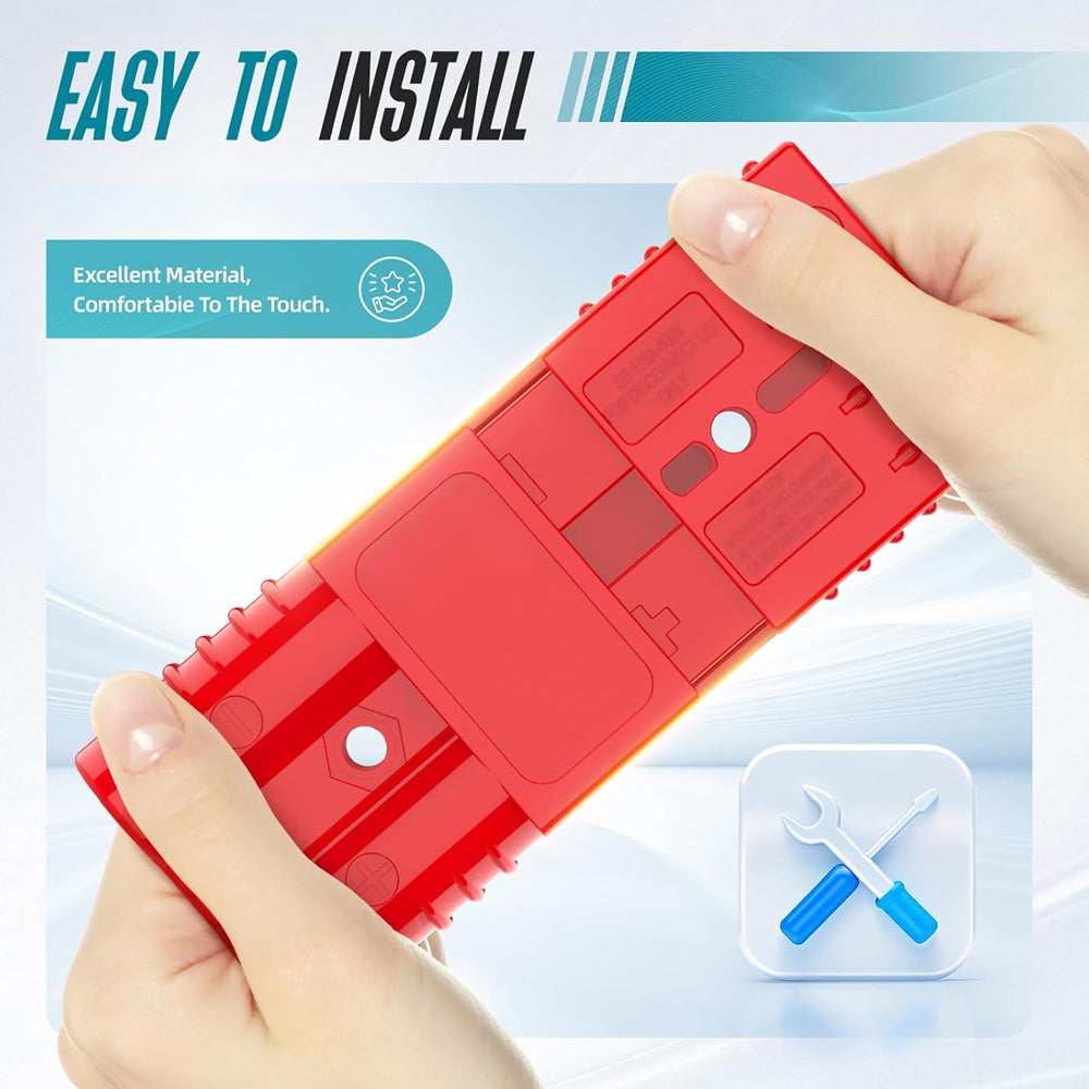 4 x 120A Red Anderson Socket Plug 2 Pin 120Amp Connector RV Truck Winch Marine