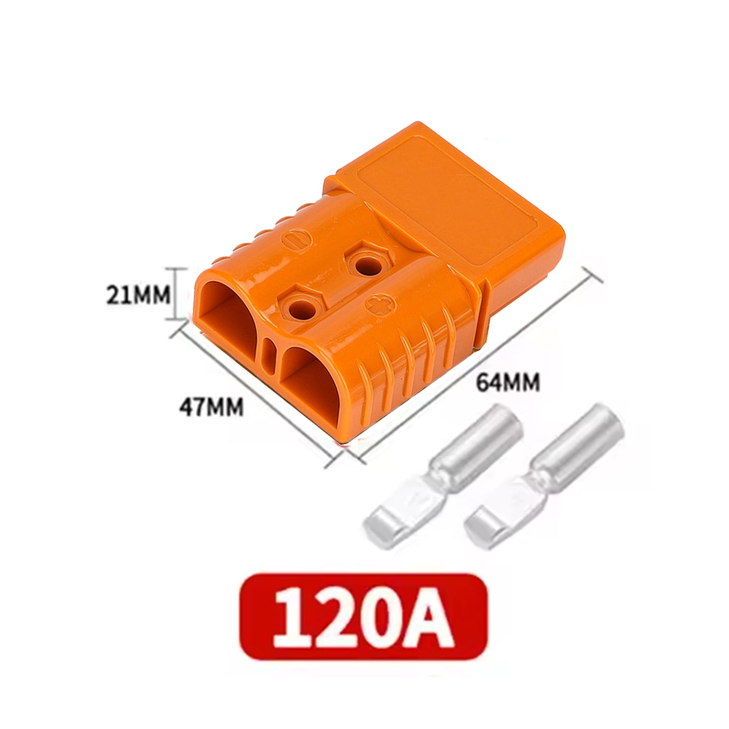 2x120A Orange 2 Pin Style Anderson Sockets Plugs 120Amp for Caravan camping