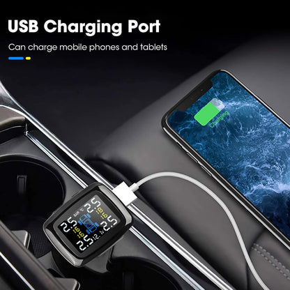 12V Socket Power Wireless Tyre Pressure Monitoring System With Internal Sensors