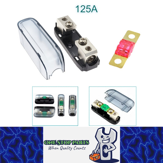 ANS Inline Fuse Holder with Bolt On 125 Amp Midi Fuse Supplied 125A Fuse Holder