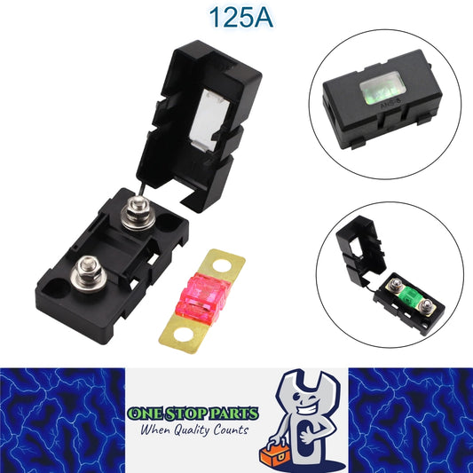 ANS Inline Fuse Holder with Bolt On 125 Amp Fuse Supplied 125A Midi fuse holder